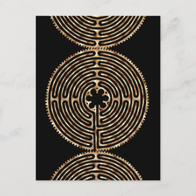 Chartres Labyrinth Pearl Chemins sombres Carte pos (Devant)