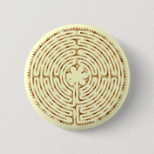 Chartres-Labyrinth-Perlen-Knopf Button