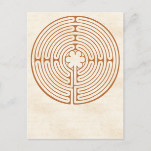 Chartres Labyrinth Postkarte