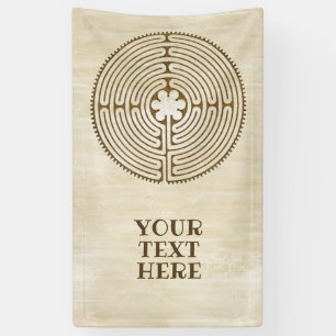Chartres Labyrinth - Spirituelles Symbol Antique 1 Banner