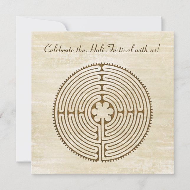 Chartres Labyrinth - Spirituelles Symbol Antique 1 Einladung (Vorderseite)
