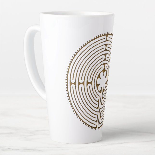 Chartres Labyrinth - Spirituelles Symbol Antique 1 Milchtasse (Linke Ecke)