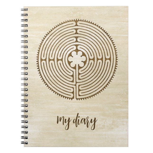 Chartres Labyrinth - Spirituelles Symbol Antique 1 Notizblock (Vorderseite)