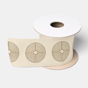 Chartres Labyrinth - Spirituelles Symbol Antique 1 Satinband