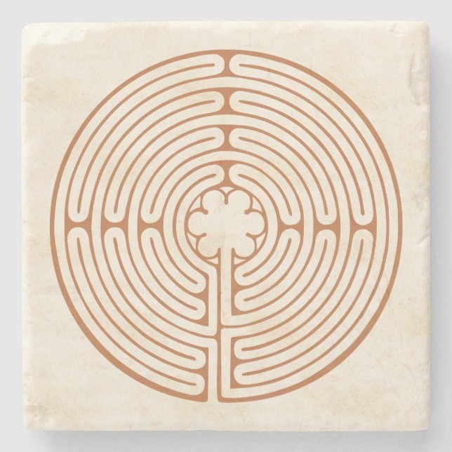 Chartres Labyrinth Steinuntersetzer (Vorderseite)