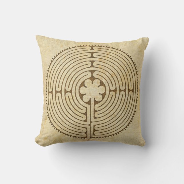 Chartres-Labyrinthantikenart 1 + Ihre Ideen Kissen Für Draußen (Vorderseite)