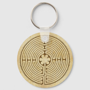 Chartres-Labyrinthantikenart 1 + Ihre Ideen Schlüsselanhänger