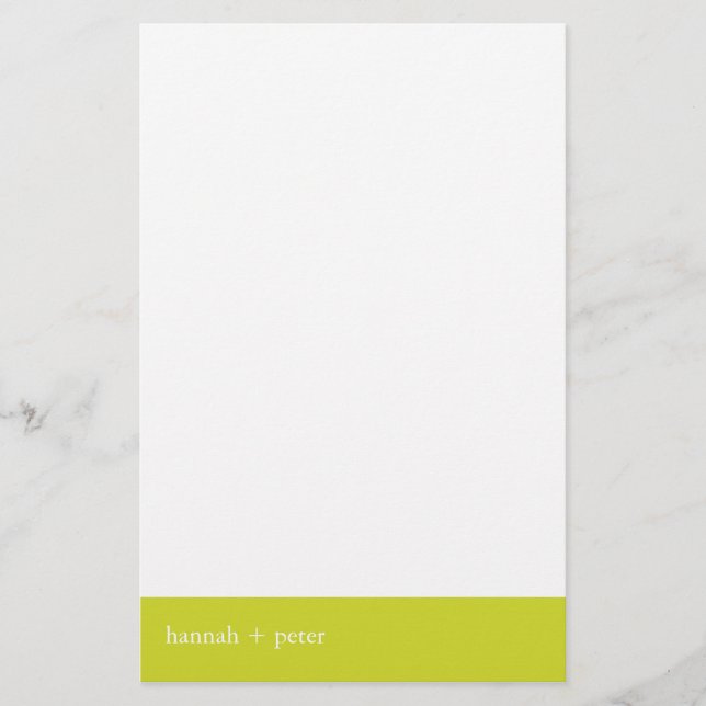 Chartreuse Banner: Stationery Briefpapier (Vorderseite)