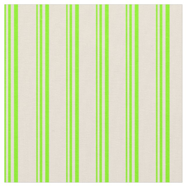 Chartreuse & Bisque-Muster Stoff (Nahaufnahme)