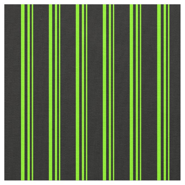 Chartreuse & Black Colored Lines Stoff (Nahaufnahme)