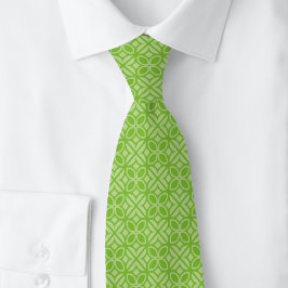 Chartreuse-Blätter und -Linien Krawatte