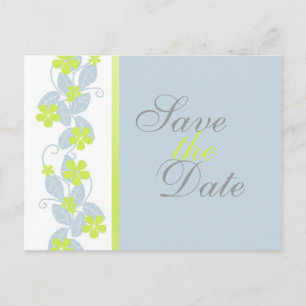 Chartreuse-Blume Save the Date Postkarte