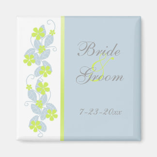 Chartreuse Blumen-Save the Date Magnet