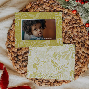 Chartreuse Bramble   Botanisches Foto Feiertagskarte