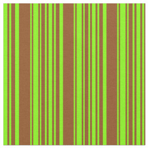 Chartreuse & braune, farbige Linse/Streifenmuster Stoff