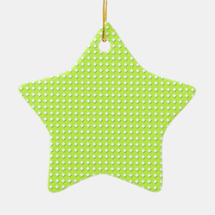 Chartreuse Bright Lime Green Pattern - Diamonds Keramik Ornament