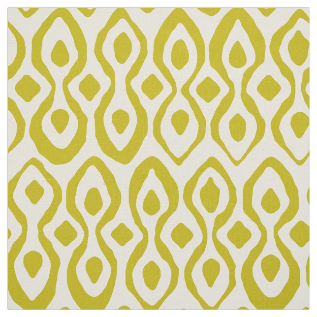 chartreuse Elfenbein des Brokats Stoff (Muster)
