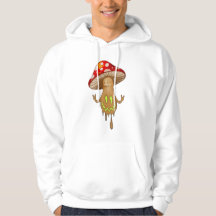 Chartreuse Eyes Niedlich Mushroom Hooded Sweatshir