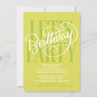 CHARTREUSE FÊTE D'ANNIVERSAIRE | INVITATION