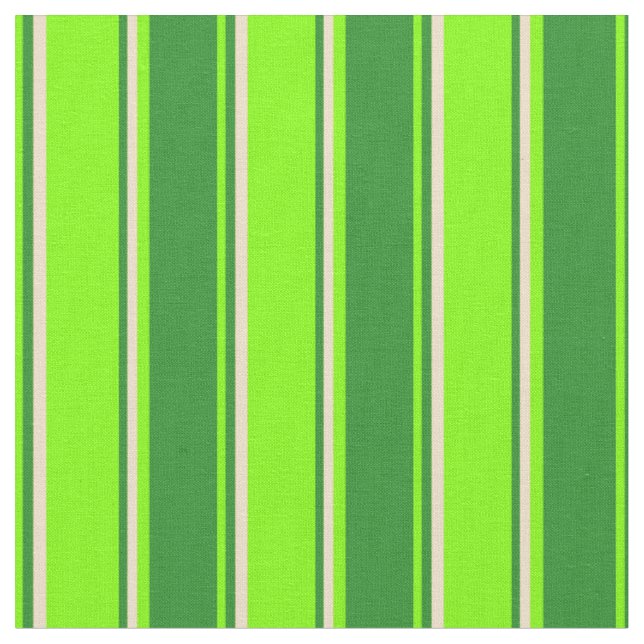 Chartreuse, Forest Green & Tan Streifen Stoff (Nahaufnahme)