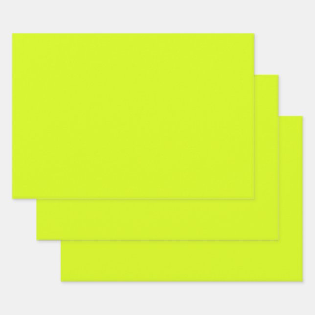  Chartreuse Gelb (feste Farbe)  Geschenkpapier Set (Set)