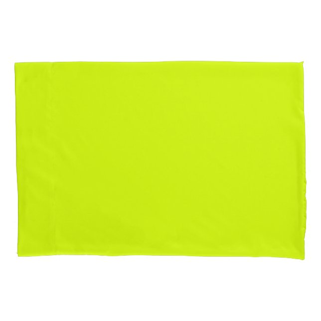 Chartreuse Gelbe Farbe Kissenbezug (Vorderseite)