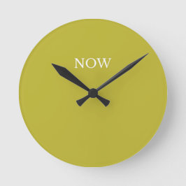 Chartreuse Gelblich Grüne Farbe Jetzt Spaß Runde Wanduhr