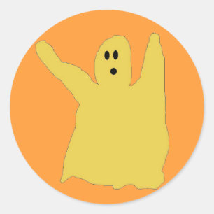 Chartreuse-Ghostie-Aufkleber Runder Aufkleber