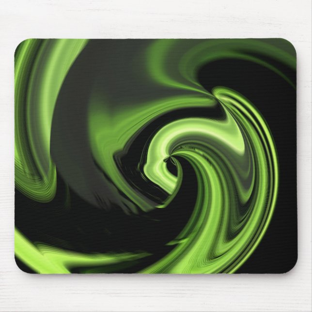 Chartreuse Green Abstrakt Heart Mousepad (Vorne)