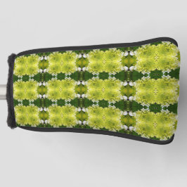 Chartreuse Green Abstrakt Hydrangea Blooms Muster Golf Headcover