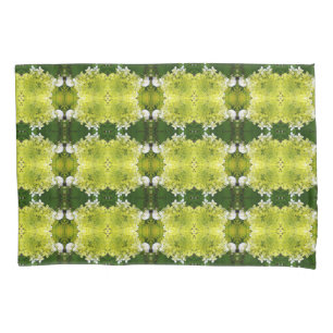 Chartreuse Green Abstrakt Hydrangea Blooms Muster Kissenbezug