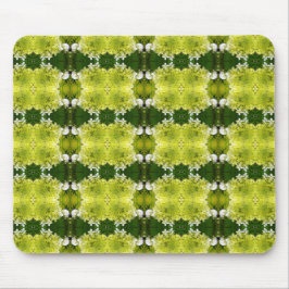 Chartreuse Green Abstrakt Hydrangea Blooms Muster Mousepad