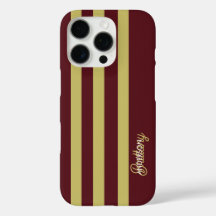 Chartreuse Green and Burgundy Stripes Pattern 