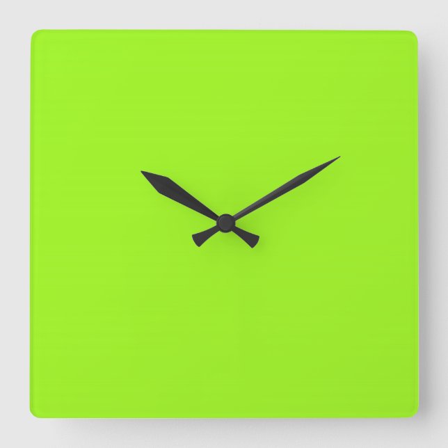 Chartreuse Green Clock Quadratische Wanduhr (Vorderseite)