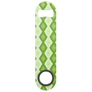 Chartreuse green diamond pattern speed flaschenöffner