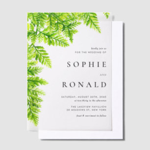 Chartreuse Green Fern Blätter Woodland Wedding