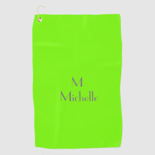 Chartreuse green - Fügen Sie Monogram und Name Go Golfhandtuch