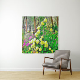 Chartreuse Green Limelight Hydrangea Garden Wandteppich