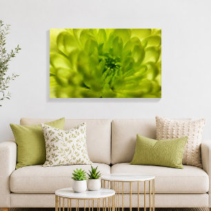 Chartreuse Green Mum Wrapped Canvas Leinwanddruck
