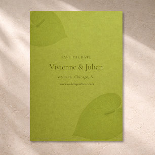 Chartreuse Grün Moderne Minimalistische Trendige H Save The Date