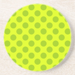 Chartreuse-grüne Tupfen Untersetzer