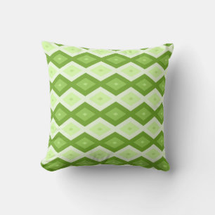 Chartreuse grünes Diamantmuster Kissen