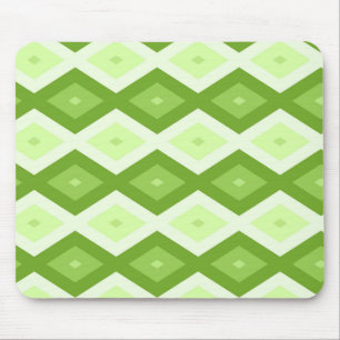 Chartreuse grünes Diamantmuster Mousepad