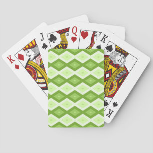 Chartreuse grünes Diamantmuster Spielkarten