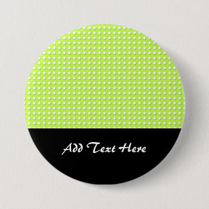 Chartreuse Hellgrünes Diamantmuster Button