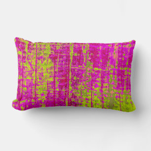 Chartreuse Kiss Pink und Green Abstrakt Lendenkissen