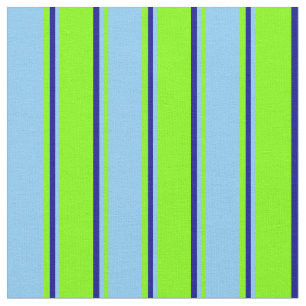Chartreuse, Light Sky Blue und Dunkelblau farbig Stoff