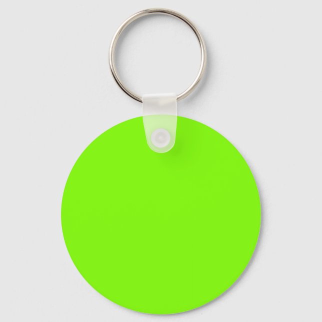 Chartreuse (Neon Green) 7FFF00 Farbe - Namensoptio Schlüsselanhänger (Vorderseite)