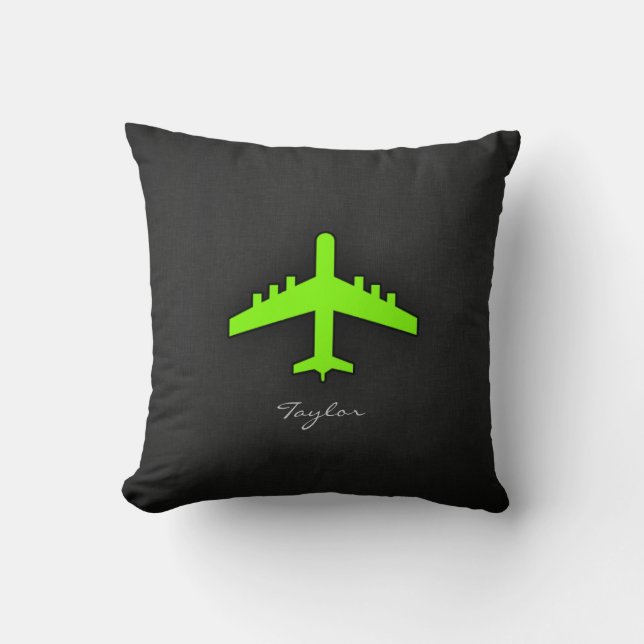 Chartreuse, Neon Green Flugzeug Kissen (Vorderseite)