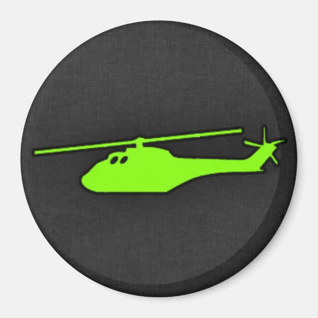 Chartreuse, Neon Green Helicopter Magnet (Vorne)